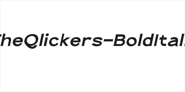 TheQlickers-BoldItalic Logo