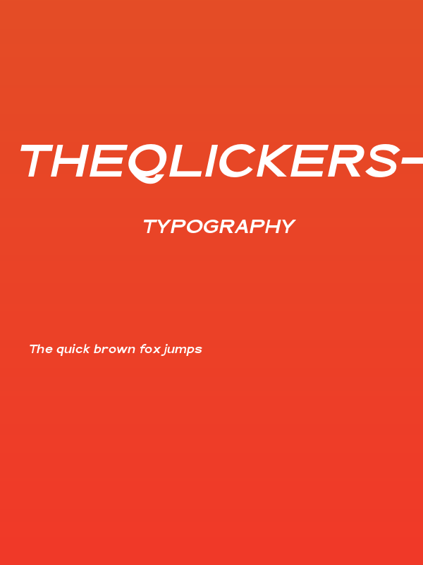 TheQlickers-BoldItalic Poster