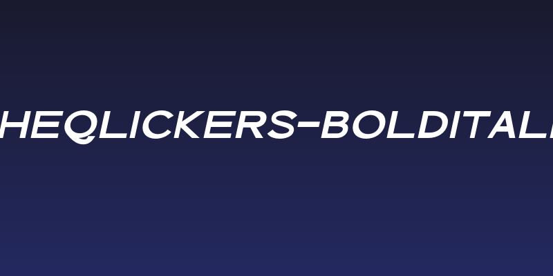 TheQlickers-BoldItalic Social Header