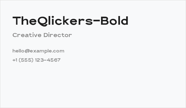 TheQlickers-Bold Business Card