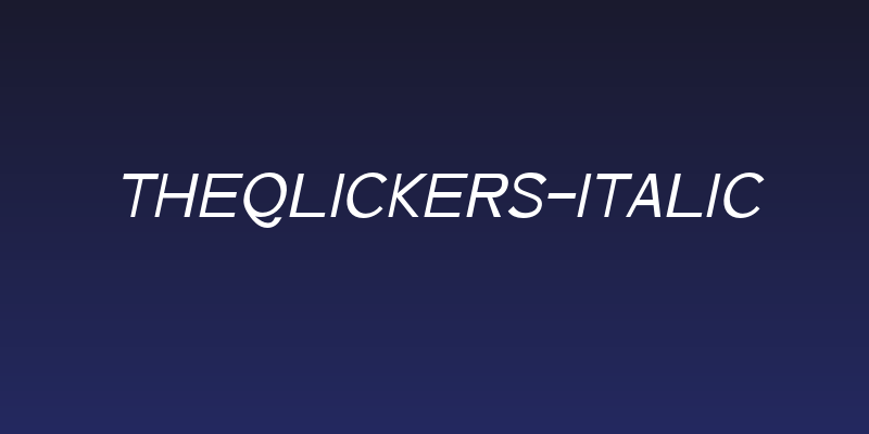 TheQlickers-Italic Social Header