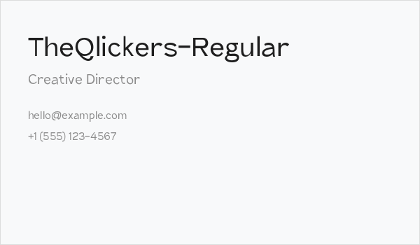 TheQlickers-Regular Business Card