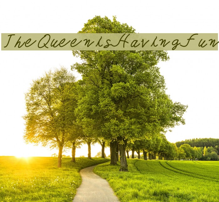 TheQueenisHavingFun Font examples