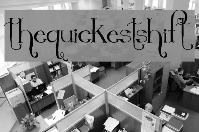 TheQuickestShift Font examples
