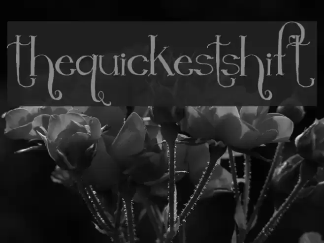 TheQuickestShift Font examples