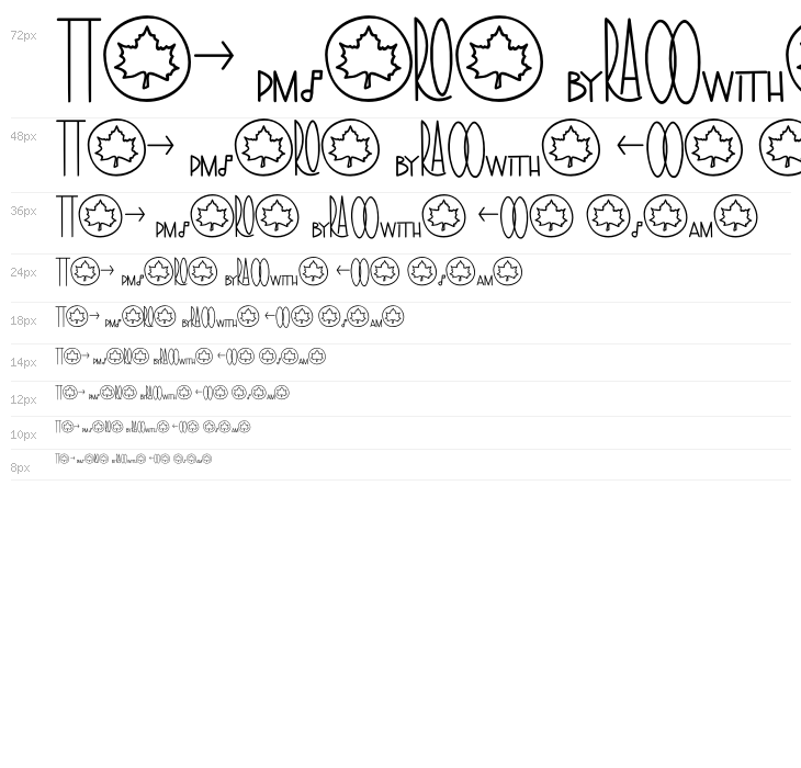 TheRa-SymbolsandLigaturesBold Waterfall