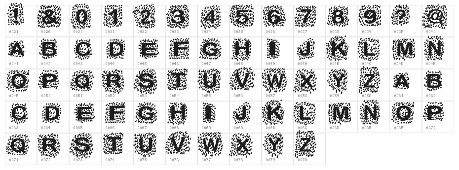 TheRain Character Map