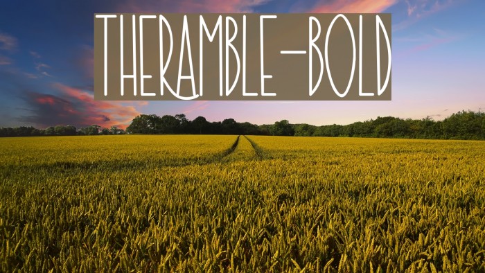TheRamble-Bold Font examples