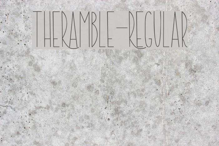TheRamble-Regular Font examples