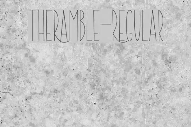 TheRamble-Regular Font examples