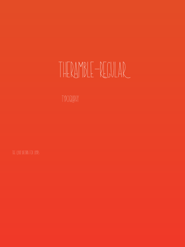 TheRamble-Regular Poster