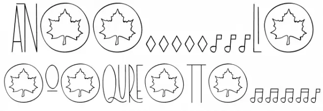 TheRamble-SymbolsandLigatures Шрифта ВЕРХНИЙ