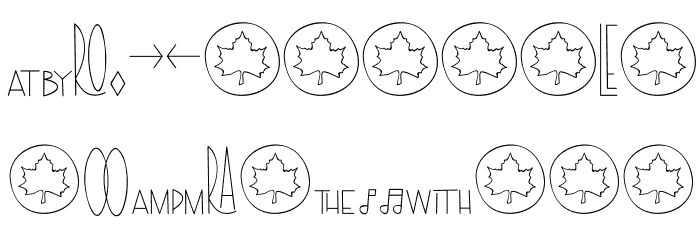 TheRamble-SymbolsandLigatures Font LOWERCASE