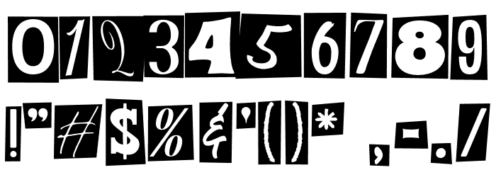 TheRansomNotes-Regular Font OTHER CHARS