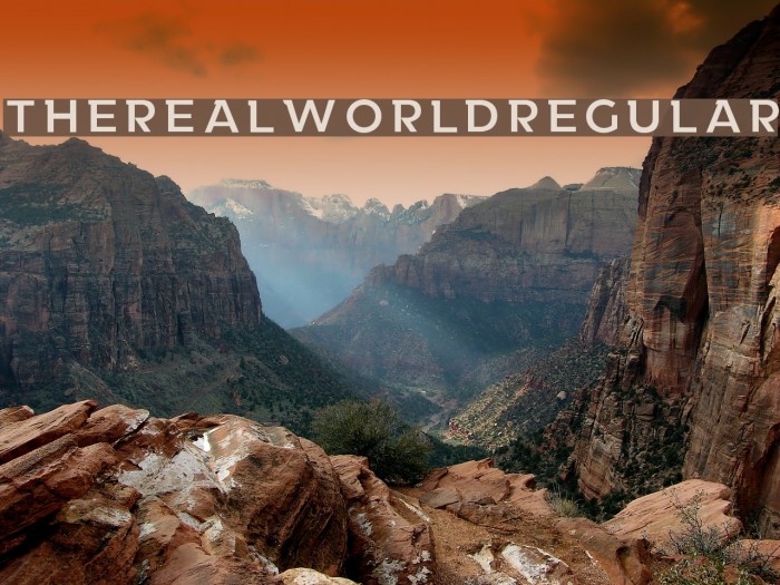 TheRealWorld-Regular Font examples