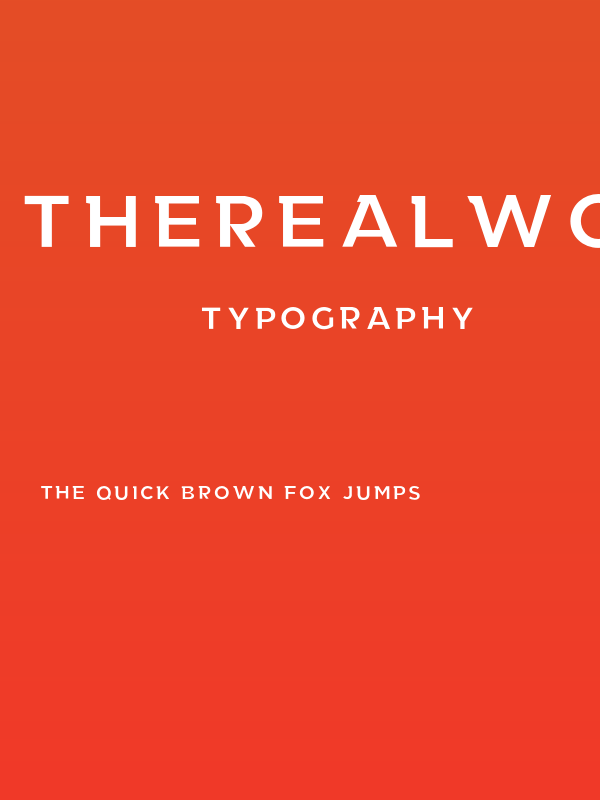 TheRealWorld-Regular Poster