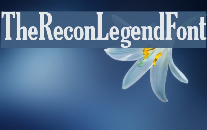 TheReconLegendFont Font examples