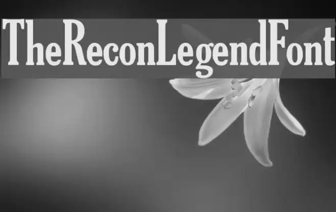 TheReconLegendFont خط examples