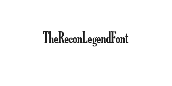 TheReconLegendFont Logo