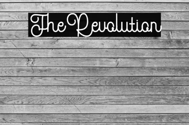 TheRevolution Font examples