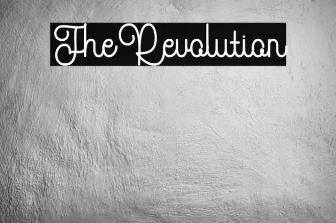 TheRevolution Font examples