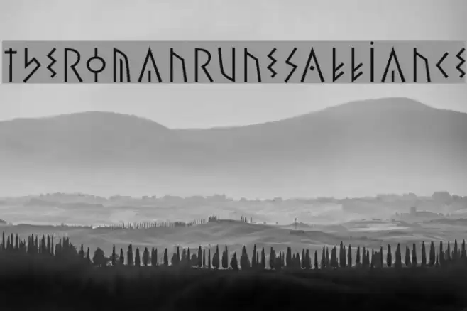 TheRomanRunesAlliance Font examples
