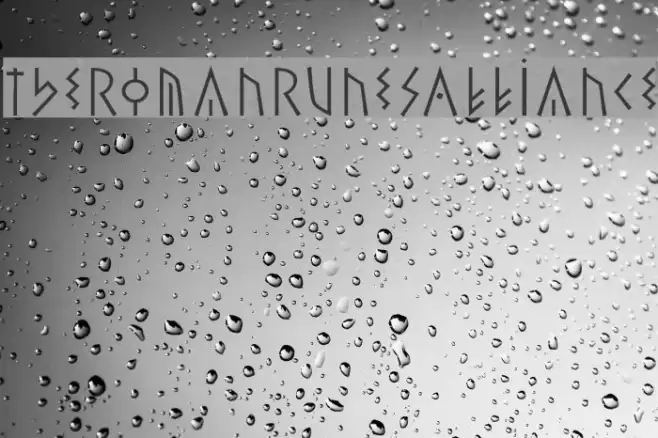 TheRomanRunesAlliance Font examples