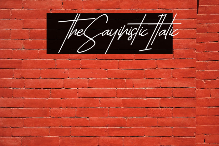 TheSayinistic-Italic Example 1