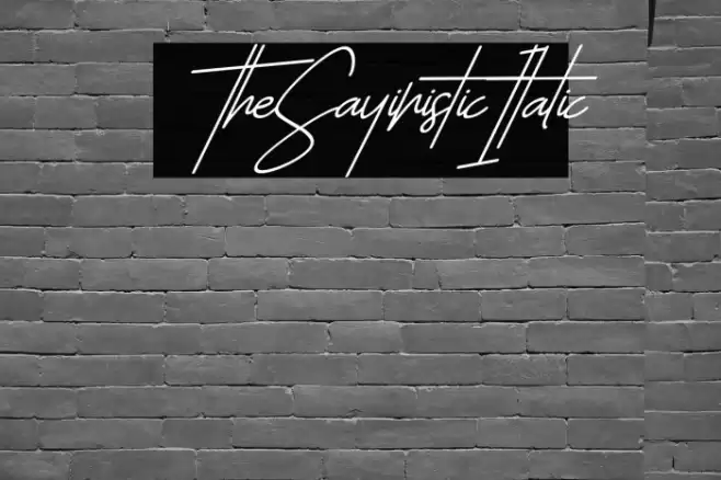 TheSayinistic-Italic Font examples