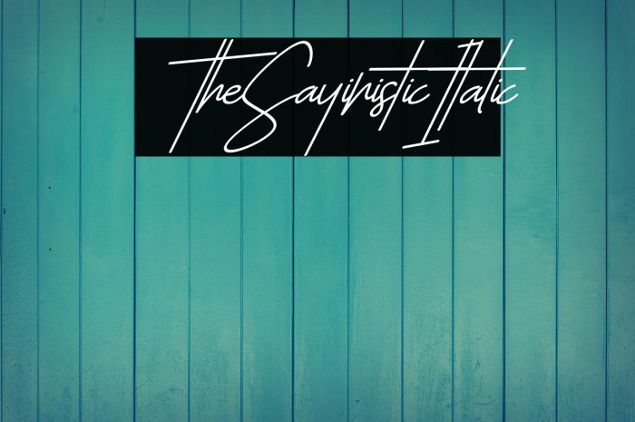 TheSayinistic-Italic Example 2