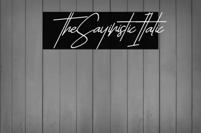 TheSayinistic-Italic Font examples