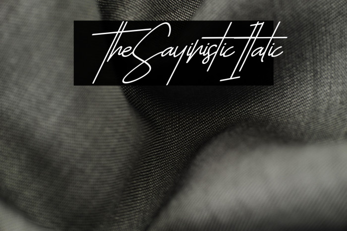 TheSayinistic-Italic Example 3