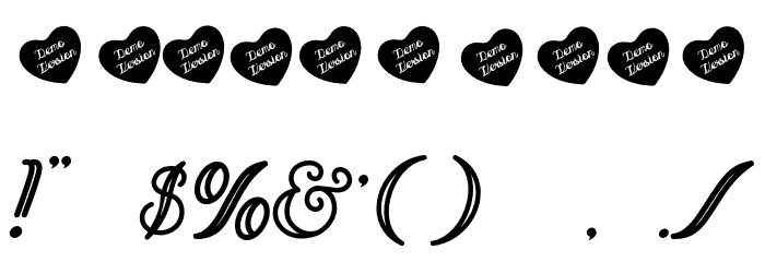 TheSecretLove-MedDoubleLine Font OTHER CHARS