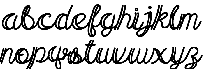 TheSecretLove-MedDoubleLine Font LOWERCASE