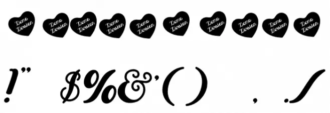TheSecretLove-MediumReguler Font OTHER CHARS