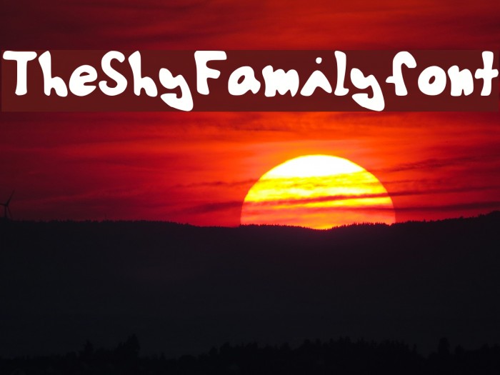 TheShyFamilyfont Font examples