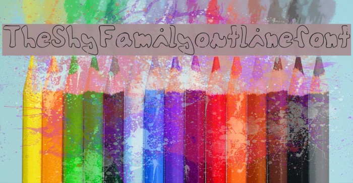 TheShyFamilyoutlinefont Font examples