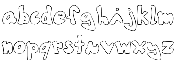 TheShyFamilyoutlinefont Font LOWERCASE