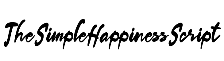 TheSimpleHappinessScript  Free Fonts Download