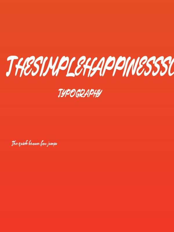 TheSimpleHappinessScript Poster