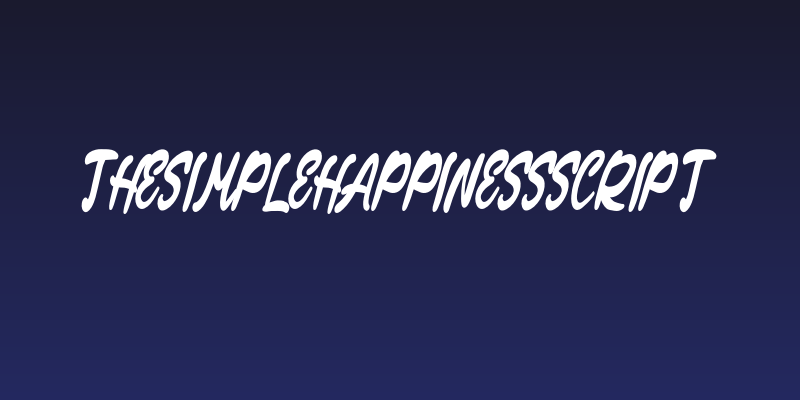 TheSimpleHappinessScript Social Header