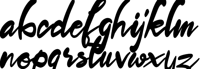 TheSimpleHappinessScript Font LOWERCASE