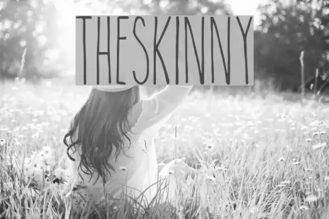 TheSkinny Font examples