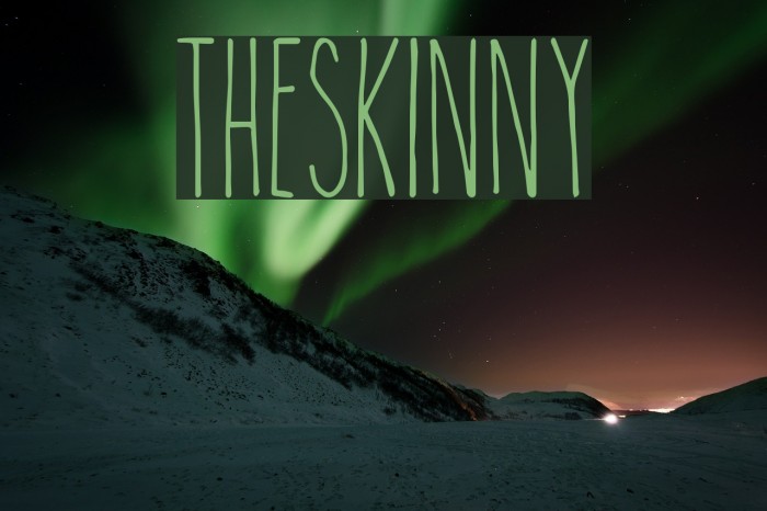 TheSkinny Caratteri examples