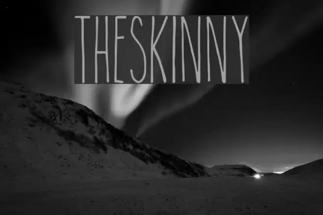 TheSkinny Font examples