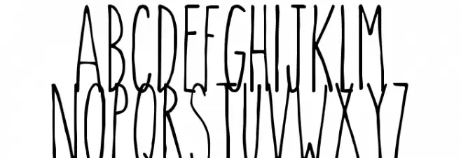 TheSkinny Schriftart Kleinbuchstaben