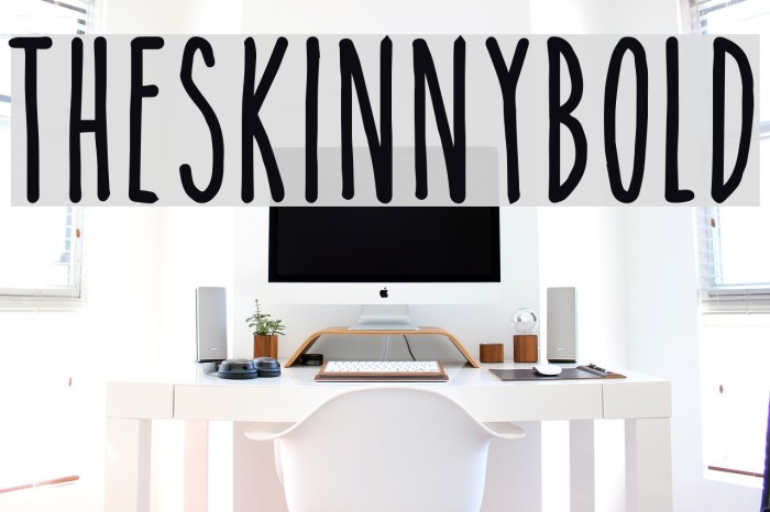 TheSkinnybold Font examples