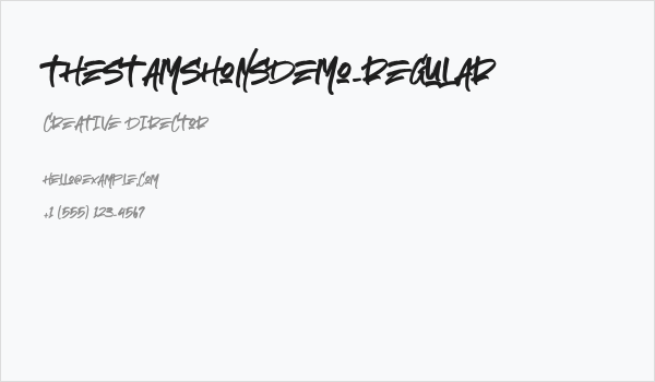 TheStamshonsDemo-regular Business Card