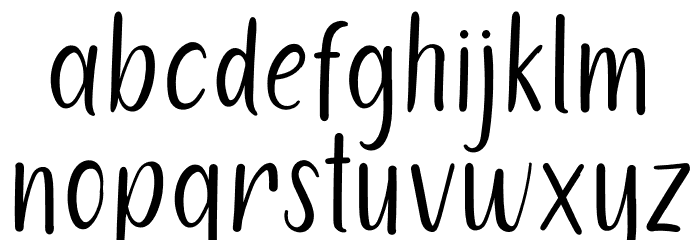 TheSylvaticaRegular Font LOWERCASE