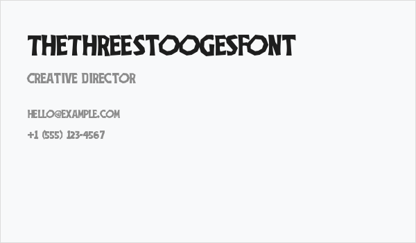 TheThreeStoogesFont Business Card